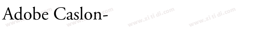 Adobe Caslon字体转换